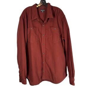 Toad &‎ Co. Morrison Organic Cotton Flannel Long Sleeve Shirt Brick Red XXL